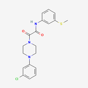 2-(4-(3-chlorophenyl)piperazin-1-yl)-N-(3-(methylthio)phenyl)-2-oxoacetamide