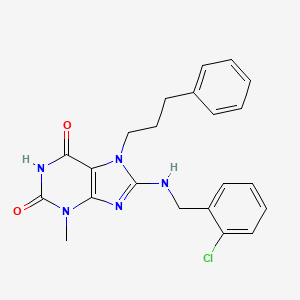8-[(2-Chlorophenyl)methylamino]-3-methyl-7-(3-phenylpropyl)purine-2,6-dione