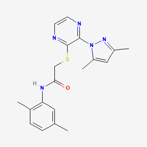 molecular formula C19H21N5OS B3006650 2-((3-(3,5-dimethyl-1H-pyrazol-1-yl)pyrazin-2-yl)thio)-N-(2,5-dimethylphenyl)acetamide CAS No. 1251691-75-4