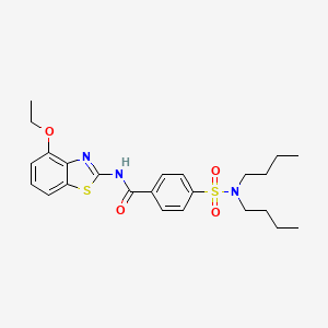 molecular formula C24H31N3O4S2 B3006654 4-(dibutylsulfamoyl)-N-(4-ethoxy-1,3-benzothiazol-2-yl)benzamide CAS No. 497073-63-9