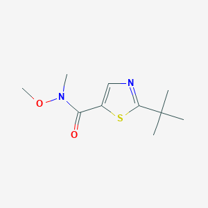 molecular formula C10H16N2O2S B3006661 2-Tert-butyl-N-methoxy-N-methyl-1,3-thiazole-5-carboxamide CAS No. 2137799-22-3