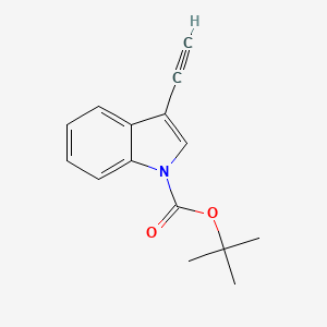 molecular formula C15H15NO2 B3006664 叔丁基 3-乙炔基-1H-吲哚-1-羧酸酯 CAS No. 129896-49-7