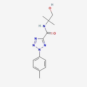 molecular formula C13H17N5O2 B3006665 N-(1-hydroxy-2-methylpropan-2-yl)-2-(p-tolyl)-2H-tetrazole-5-carboxamide CAS No. 1396786-76-7