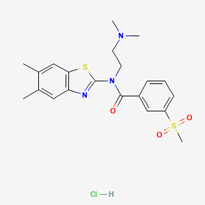 N-(2-(dimethylamino)ethyl)-N-(5,6-dimethylbenzo[d]thiazol-2-yl)-3-(methylsulfonyl)benzamide hydrochloride