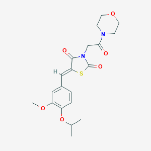 molecular formula C20H24N2O6S B300669 5-(4-Isopropoxy-3-methoxybenzylidene)-3-[2-(4-morpholinyl)-2-oxoethyl]-1,3-thiazolidine-2,4-dione 