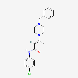 molecular formula C21H24ClN3O B3006692 3-(4-苄基哌嗪-1-基)-N-(4-氯苯基)丁-2-烯酰胺 CAS No. 867159-68-0