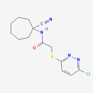 2-[(6-chloropyridazin-3-yl)sulfanyl]-N-(1-cyanocycloheptyl)acetamide