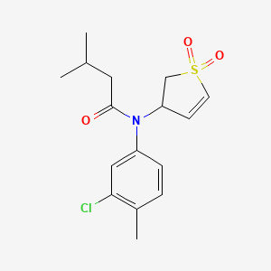 N-(3-chloro-4-methylphenyl)-N-(1,1-dioxido-2,3-dihydrothiophen-3-yl)-3-methylbutanamide