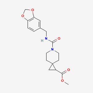 Methyl 6-((benzo[d][1,3]dioxol-5-ylmethyl)carbamoyl)-6-azaspiro[2.5]octane-1-carboxylate