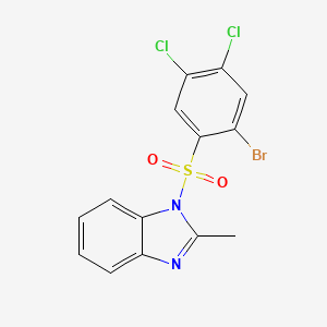 1-(2-Bromo-4,5-dichlorophenyl)sulfonyl-2-methylbenzimidazole