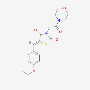 molecular formula C19H22N2O5S B300671 5-(4-Isopropoxybenzylidene)-3-[2-(4-morpholinyl)-2-oxoethyl]-1,3-thiazolidine-2,4-dione 