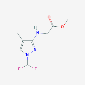 Methyl 2-[[1-(difluoromethyl)-4-methylpyrazol-3-yl]amino]acetate