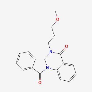 molecular formula C19H18N2O3 B3006715 6-(3-Methoxypropyl)-6,6a-dihydroisoindolo[2,1-a]quinazoline-5,11-dione CAS No. 1676081-98-3