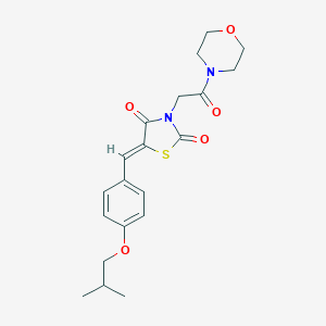 molecular formula C20H24N2O5S B300672 5-(4-Isobutoxybenzylidene)-3-[2-(4-morpholinyl)-2-oxoethyl]-1,3-thiazolidine-2,4-dione 