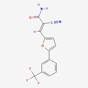 2-Cyano-3-(5-(3-(trifluoromethyl)phenyl)furan-2-yl)acrylamide