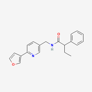 molecular formula C20H20N2O2 B3006726 N-((6-(furan-3-yl)pyridin-3-yl)methyl)-2-phenylbutanamide CAS No. 2034337-45-4