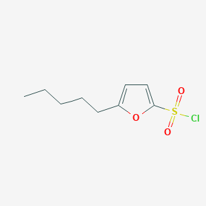 molecular formula C9H13ClO3S B3006729 5-戊基呋喃-2-磺酰氯 CAS No. 2445786-35-4