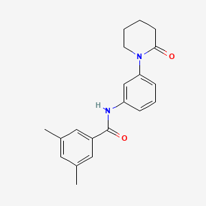 3,5-dimethyl-N-(3-(2-oxopiperidin-1-yl)phenyl)benzamide