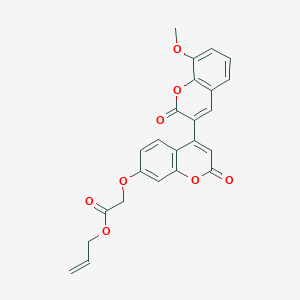 molecular formula C24H18O8 B3006737 Prop-2-enyl 2-[4-(8-methoxy-2-oxochromen-3-yl)-2-oxochromen-7-yloxy]acetate CAS No. 869079-56-1