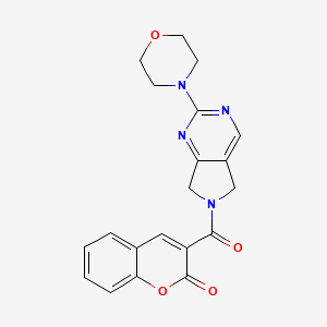 molecular formula C20H18N4O4 B3006739 3-(2-morpholino-6,7-dihydro-5H-pyrrolo[3,4-d]pyrimidine-6-carbonyl)-2H-chromen-2-one CAS No. 2034613-23-3