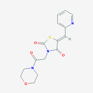 molecular formula C15H15N3O4S B300674 3-[2-(4-Morpholinyl)-2-oxoethyl]-5-(2-pyridinylmethylene)-1,3-thiazolidine-2,4-dione 