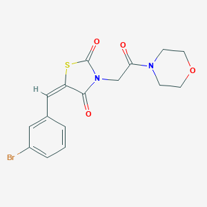 molecular formula C16H15BrN2O4S B300675 5-(3-Bromobenzylidene)-3-[2-(4-morpholinyl)-2-oxoethyl]-1,3-thiazolidine-2,4-dione 