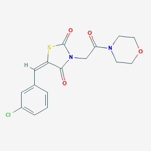 molecular formula C16H15ClN2O4S B300676 5-(3-Chlorobenzylidene)-3-[2-(4-morpholinyl)-2-oxoethyl]-1,3-thiazolidine-2,4-dione 