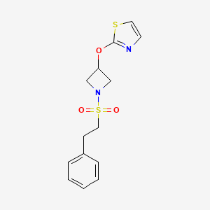 2-((1-(Phenethylsulfonyl)azetidin-3-yl)oxy)thiazole