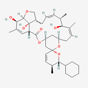 molecular formula C36H50O8 B3006763 25R-环己基-22,23-二脱氢-5-O-脱甲基-28-脱氧-6R,28-环氧-13S-羟基-米尔贝霉素 B CAS No. 1987883-26-0