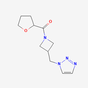 B3006765 1-{[1-(oxolane-2-carbonyl)azetidin-3-yl]methyl}-1H-1,2,3-triazole CAS No. 2201063-02-5