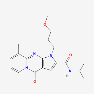 molecular formula C19H24N4O3 B3006781 N-异丙基-1-(3-甲氧基丙基)-9-甲基-4-氧代-1,4-二氢吡啶并[1,2-a]吡咯并[2,3-d]嘧啶-2-甲酰胺 CAS No. 900884-20-0