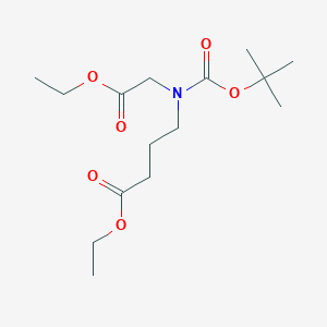 Ethyl 4-((tert-butoxycarbonyl)(2-ethoxy-2-oxoethyl)amino)butanoate
