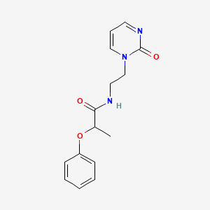 molecular formula C15H17N3O3 B3006793 N-(2-(2-oxopyrimidin-1(2H)-yl)ethyl)-2-phenoxypropanamide CAS No. 2176069-56-8