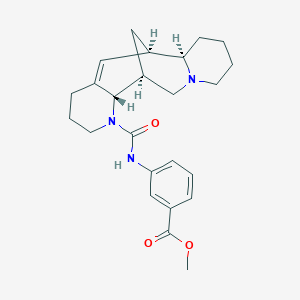 molecular formula C24H31N3O3 B3006796 Methyl 3-[[(1S,2S,9R,10R)-3,15-diazatetracyclo[7.7.1.02,7.010,15]heptadec-7-ene-3-carbonyl]amino]benzoate CAS No. 1441896-22-5