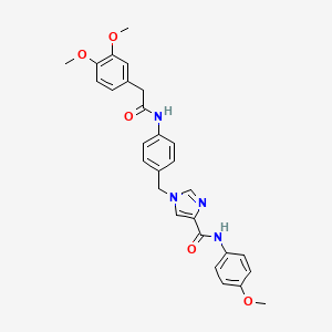 1-(4-(2-(3,4-dimethoxyphenyl)acetamido)benzyl)-N-(4-methoxyphenyl)-1H-imidazole-4-carboxamide