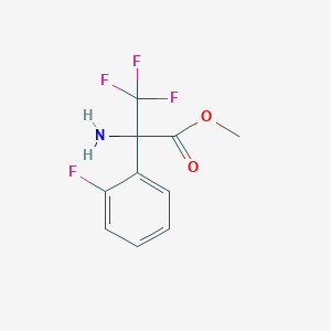 molecular formula C10H9F4NO2 B3006801 Methyl 2-amino-3,3,3-trifluoro-2-(2-fluorophenyl)propanoate CAS No. 1780617-39-1