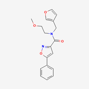 molecular formula C18H18N2O4 B3006806 N-(furan-3-ylmethyl)-N-(2-methoxyethyl)-5-phenylisoxazole-3-carboxamide CAS No. 1421504-44-0