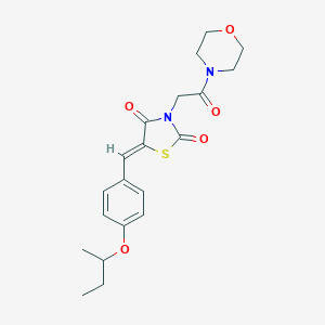 molecular formula C20H24N2O5S B300682 5-(4-Sec-butoxybenzylidene)-3-[2-(4-morpholinyl)-2-oxoethyl]-1,3-thiazolidine-2,4-dione 