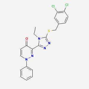 3-[5-[(3,4-Dichlorophenyl)methylthio]-4-ethyl-1,2,4-triazol-3-yl]-1-phenyl-4-pyridazinone
