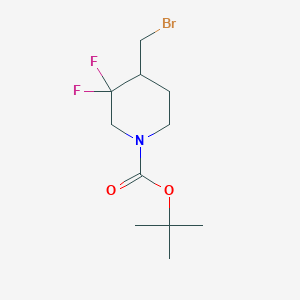 molecular formula C11H18BrF2NO2 B3006844 tert-Butyl 4-(bromomethyl)-3,3-difluoropiperidine-1-carboxylate CAS No. 1303974-03-9