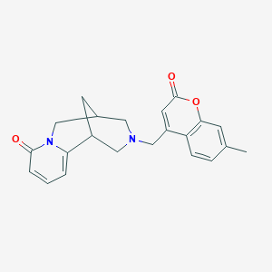 molecular formula C22H22N2O3 B3006846 3-((7-甲基-2-氧代-2H-色满-4-基)甲基)-3,4,5,6-四氢-1H-1,5-甲烷并吡啶并[1,2-a][1,5]二氮杂环-8(2H)-酮 CAS No. 1040716-37-7