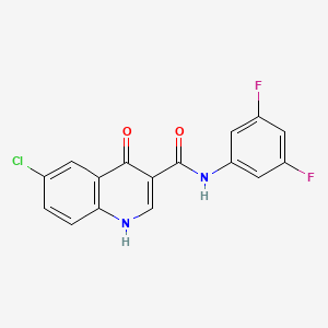 6-chloro-N-(3,5-difluorophenyl)-4-hydroxyquinoline-3-carboxamide