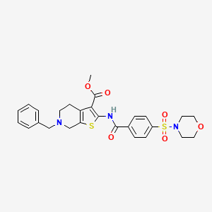 Methyl 6-benzyl-2-(4-(morpholinosulfonyl)benzamido)-4,5,6,7-tetrahydrothieno[2,3-c]pyridine-3-carboxylate