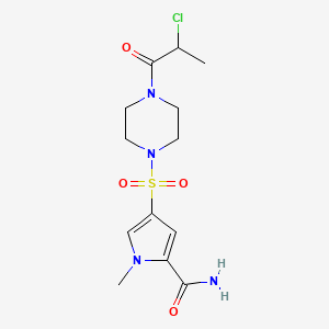 4-[4-(2-Chloropropanoyl)piperazin-1-yl]sulfonyl-1-methylpyrrole-2-carboxamide