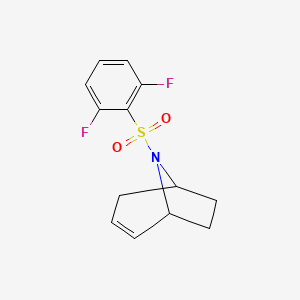 molecular formula C13H13F2NO2S B3006872 (1R,5S)-8-((2,6-difluorophenyl)sulfonyl)-8-azabicyclo[3.2.1]oct-2-ene CAS No. 1797559-39-7