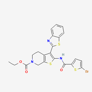 ethyl 3-(benzo[d]thiazol-2-yl)-2-(5-bromothiophene-2-carboxamido)-4,5-dihydrothieno[2,3-c]pyridine-6(7H)-carboxylate