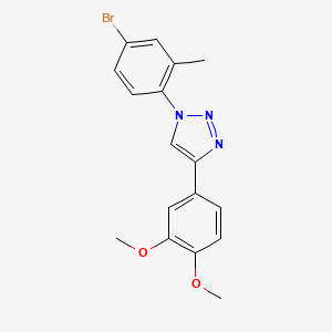 molecular formula C17H16BrN3O2 B3006882 1-(4-Bromo-2-methylphenyl)-4-(3,4-dimethoxyphenyl)triazole CAS No. 2137599-93-8