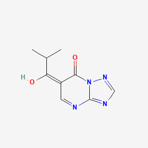 molecular formula C9H10N4O2 B3006899 (6E)-6-(1-Hydroxy-2-methylpropylidene)-[1,2,4]triazolo[1,5-a]pyrimidin-7-one CAS No. 2219373-82-5