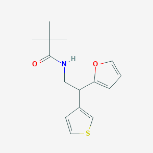 N-[2-(furan-2-yl)-2-(thiophen-3-yl)ethyl]-2,2-dimethylpropanamide