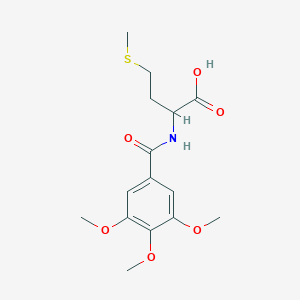 molecular formula C15H21NO6S B3006907 4-(Methylsulfanyl)-2-[(3,4,5-trimethoxyphenyl)formamido]butanoic acid CAS No. 55652-31-8